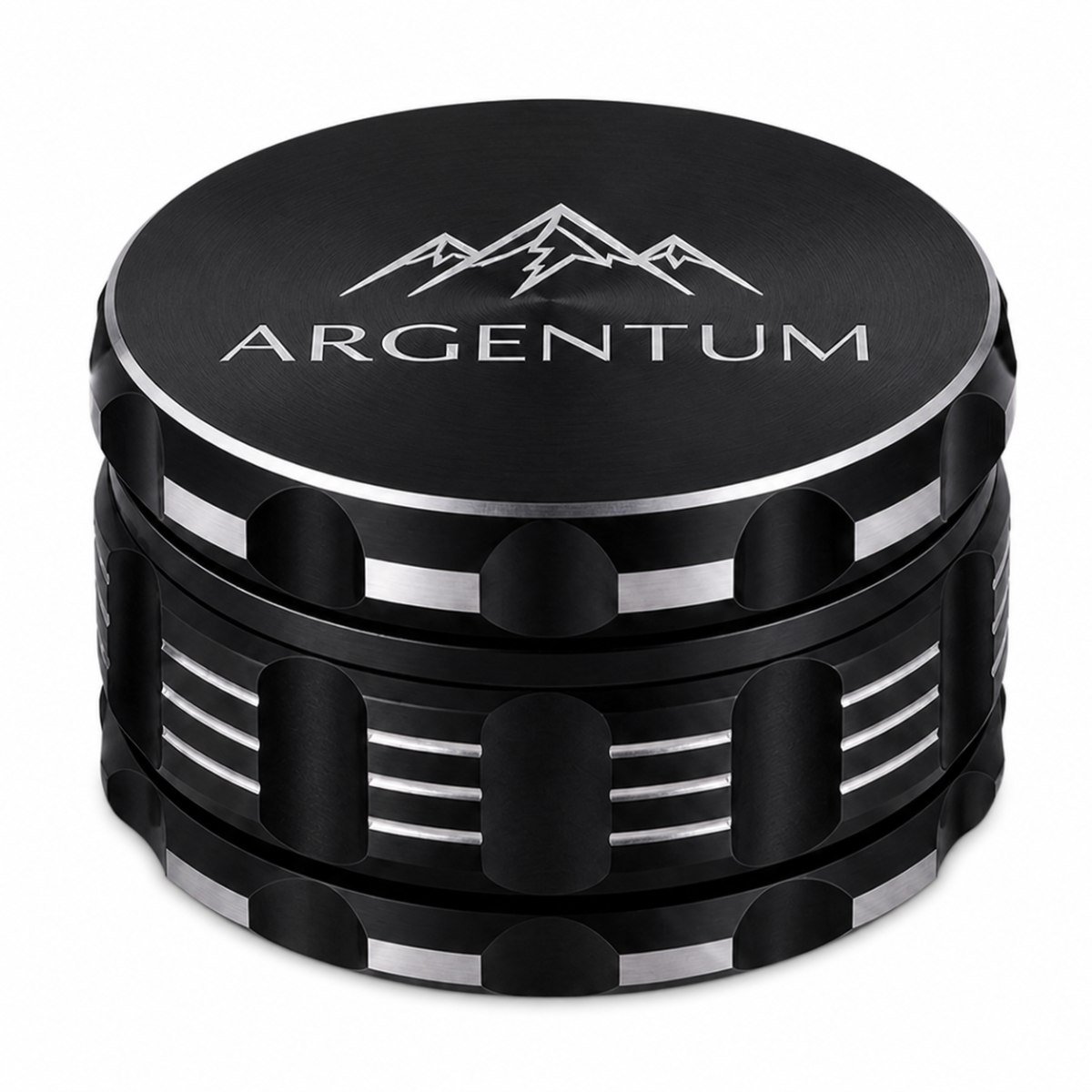 ARGENTUM grinder in the black anodized finish